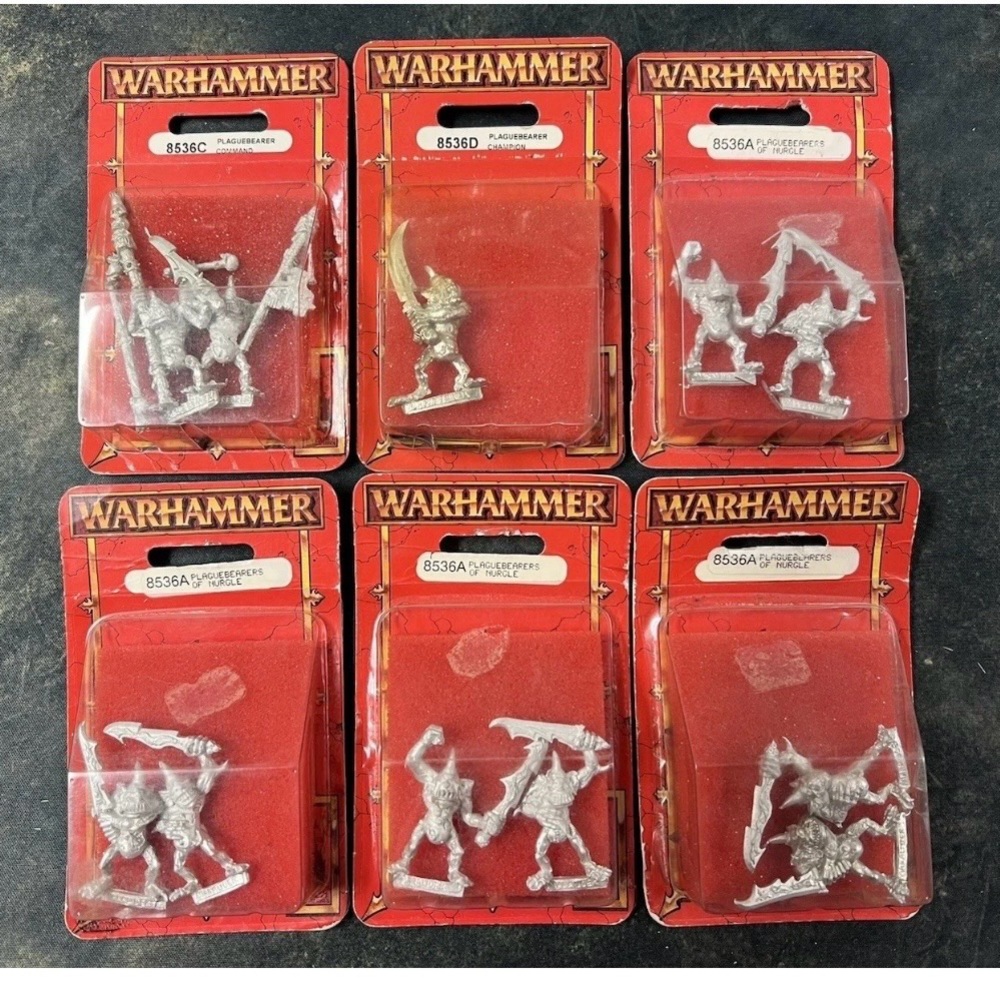 Warhammer Nurgle Daemon Plaguebearers Blister Packs Metal Miniatures Set